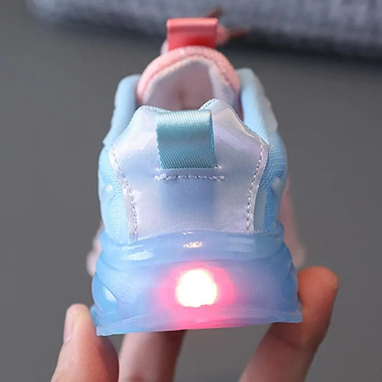 Colorful LED Light-Up Mesh Sneakers for Kids - Breathable and Comfortable Footwear