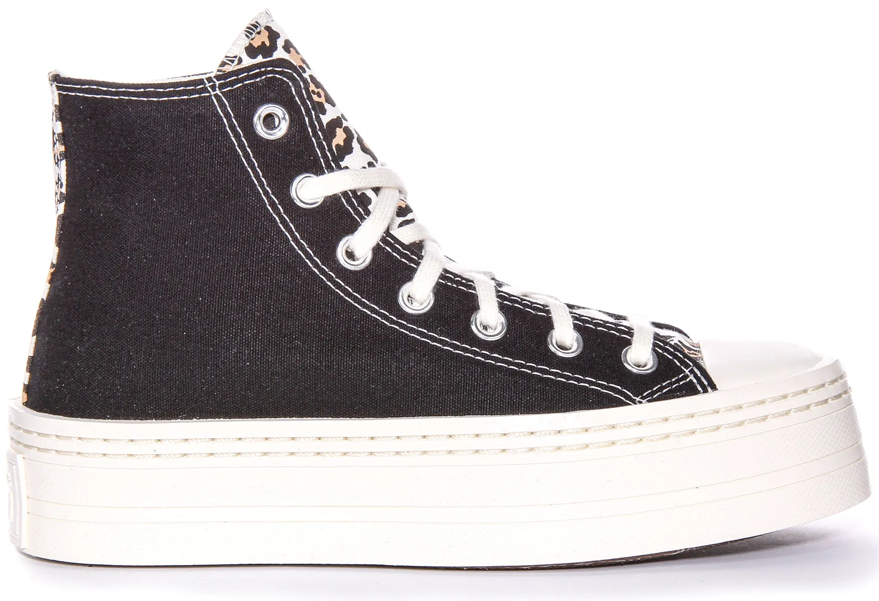 Converse All Star Modern Lift A08009C In Black Leopard