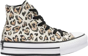 Converse Chuck Taylor All Star EVA Lift Platform High PS Leopard Sneakers, Brown