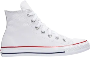 Converse Chuck Taylor All Star Leather Hi White Sneakers, white