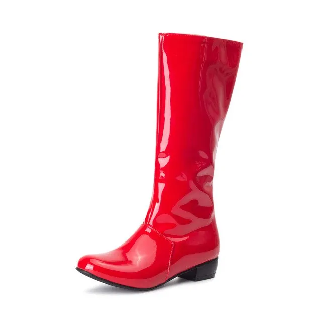 Customized Wholesale PU leather mid-calf  Boots