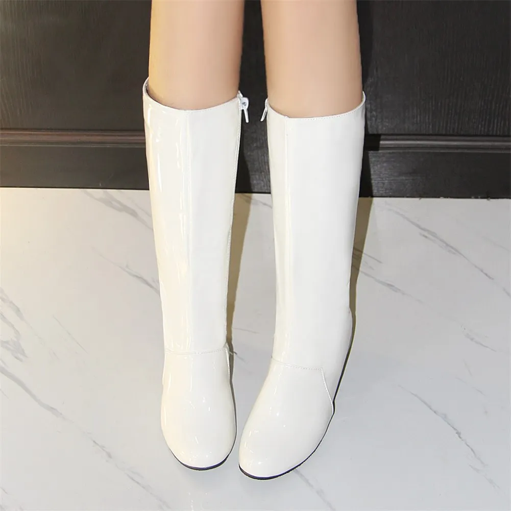 Customized Wholesale PU leather mid-calf  Boots