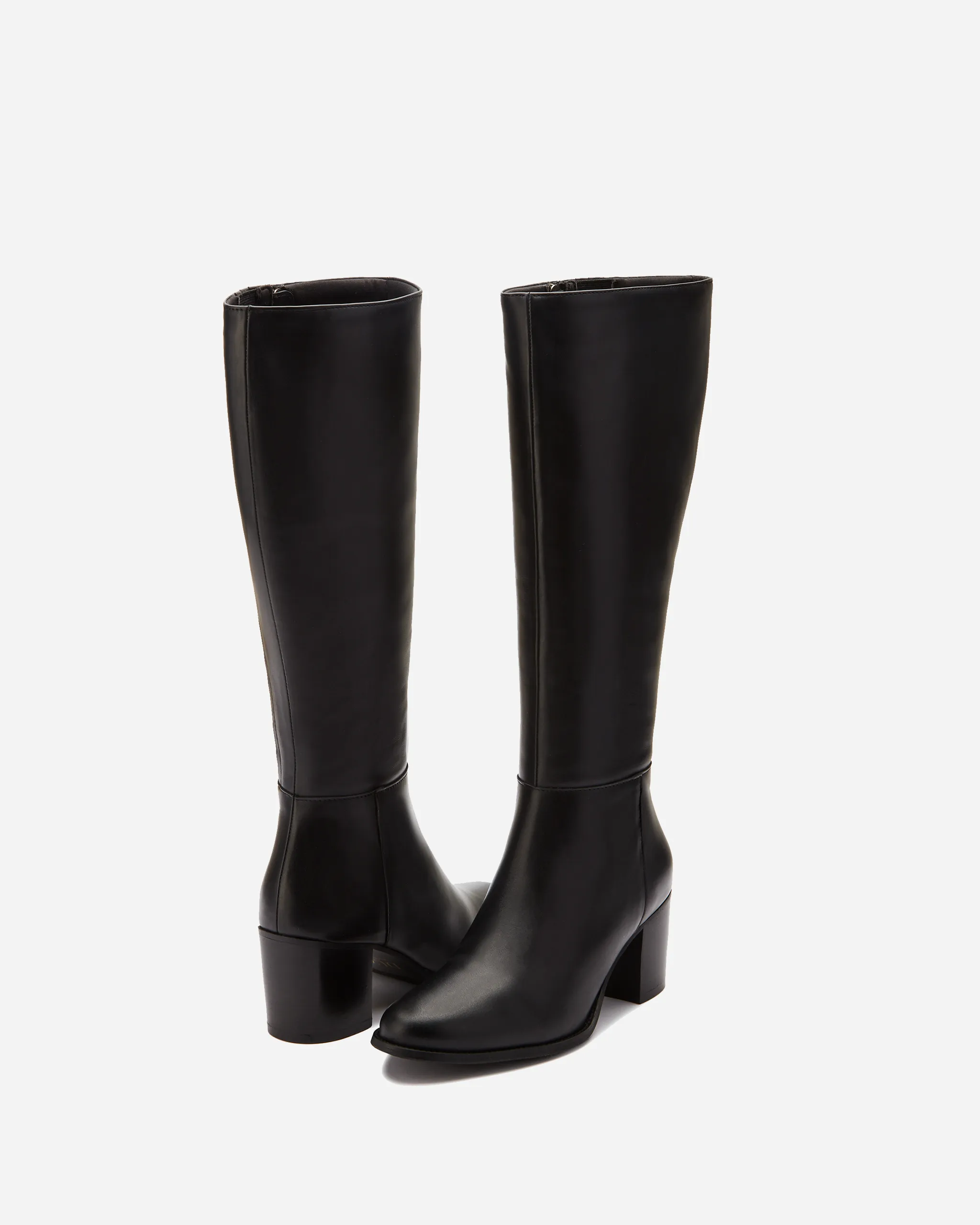 Dalia Standard Knee High Boots in Black Leather