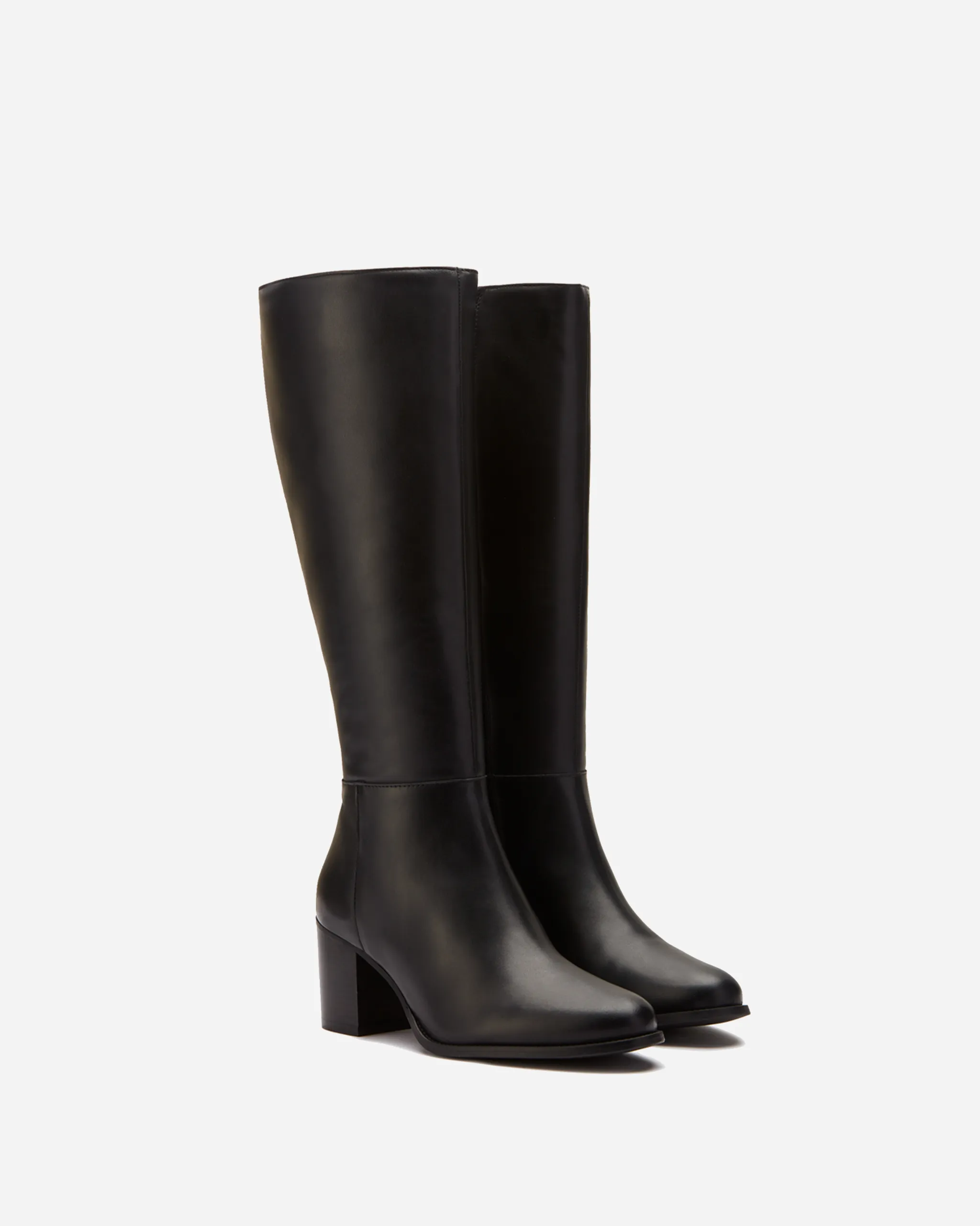 Dalia Standard Knee High Boots in Black Leather