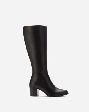 Dalia Standard Knee High Boots in Black Leather