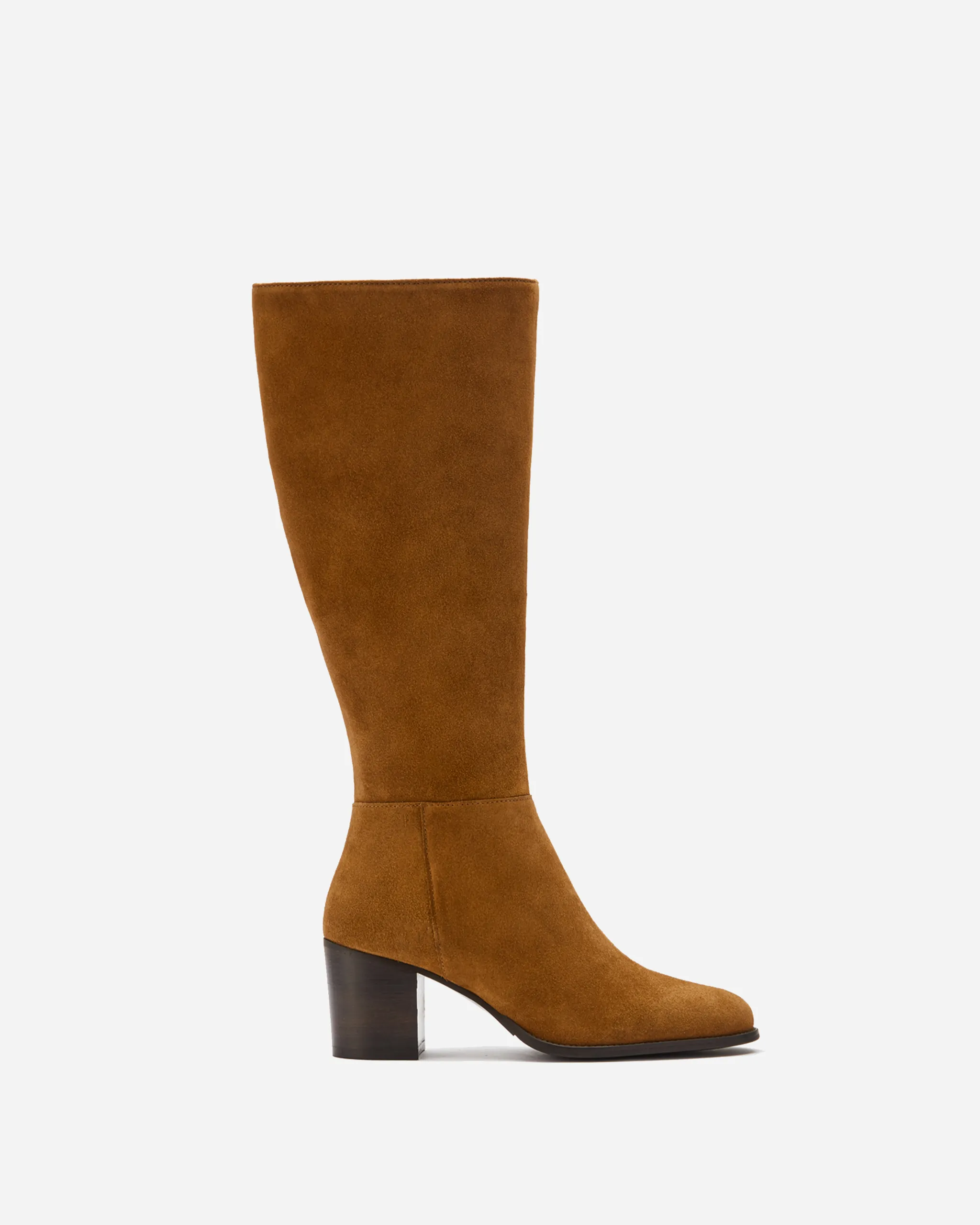 Dalia Standard Knee High Boots in Tan Suede