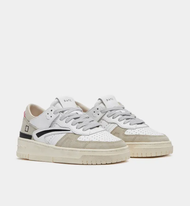 D.A.T.E Natural White Ivory Torneo Sneakers