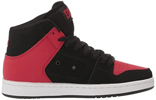 DC Men's Manteca 4 Hi-Top Skate Shoe, Black/RED, 12.5