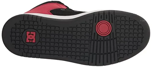 DC Men's Manteca 4 Hi-Top Skate Shoe, Black/RED, 12.5