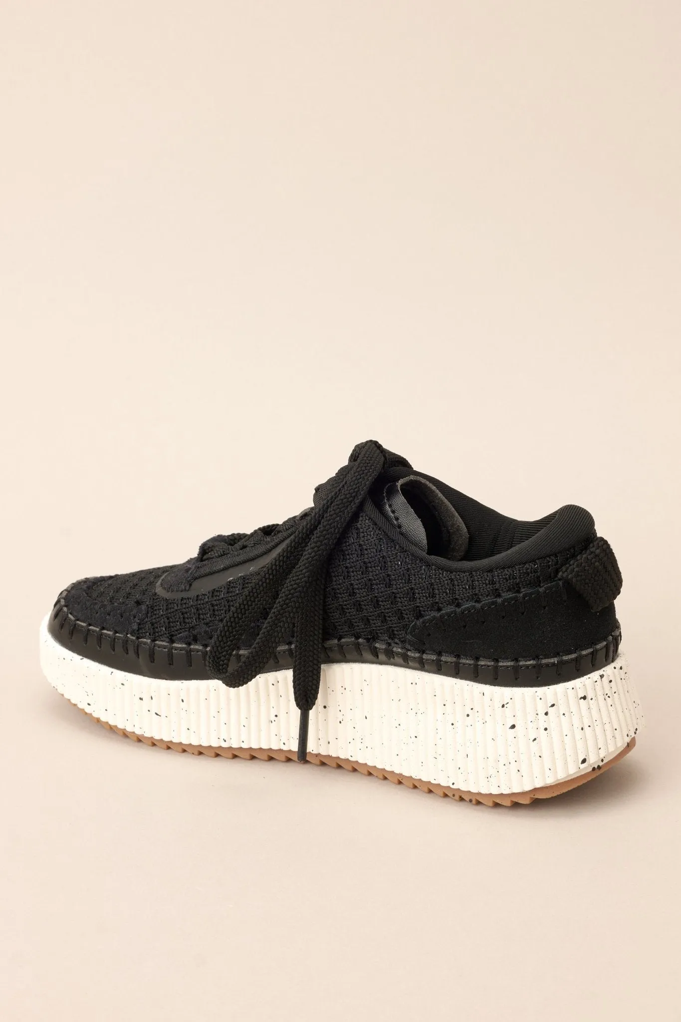 Dig In Your Heels Black Platform Sneakers