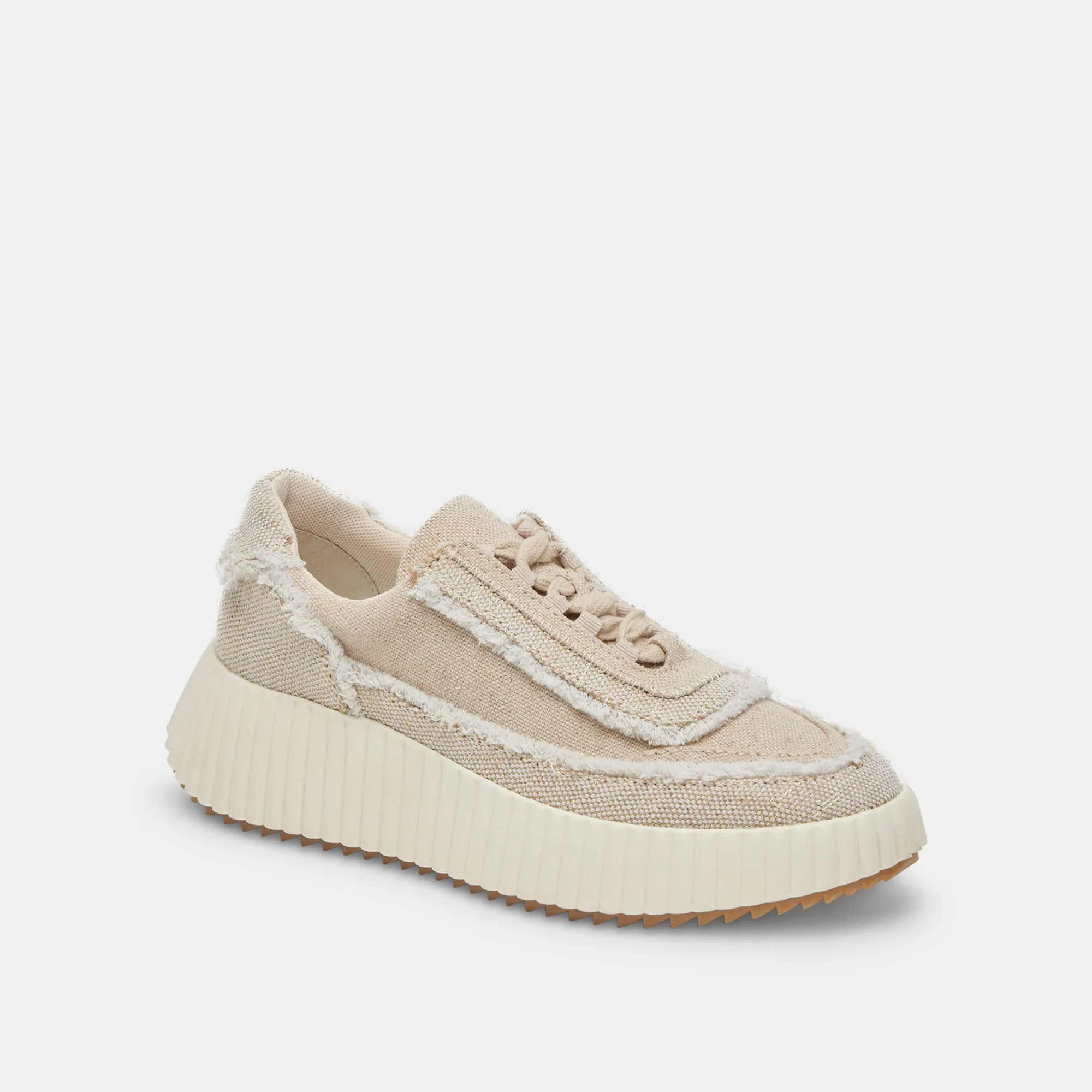 DOLEN FRAY SNEAKERS SAND CANVAS - re:vita