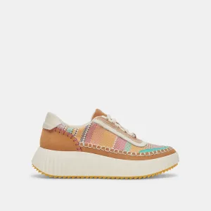 DOLEN SNEAKERS TAN MULTI RAFFIA