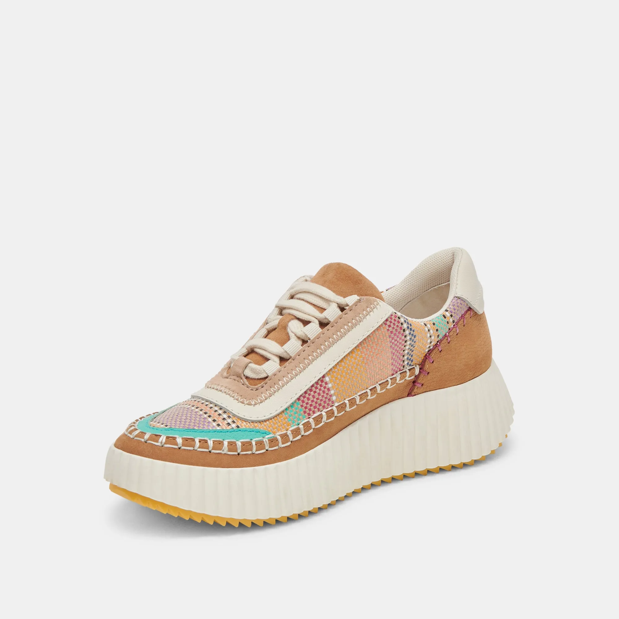 DOLEN SNEAKERS TAN MULTI RAFFIA