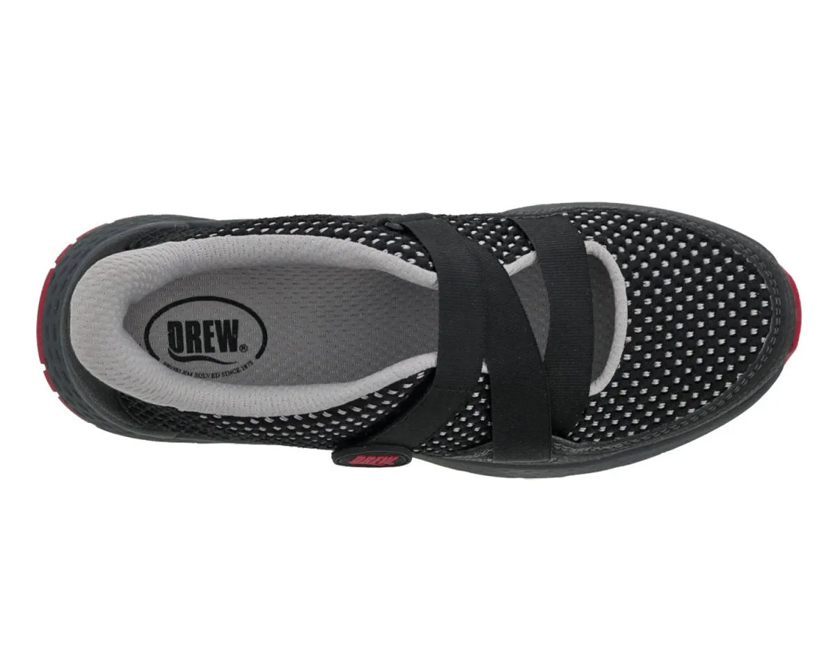 Drew Bayside Women's Comfort Sneaker Shoe In Black Combo