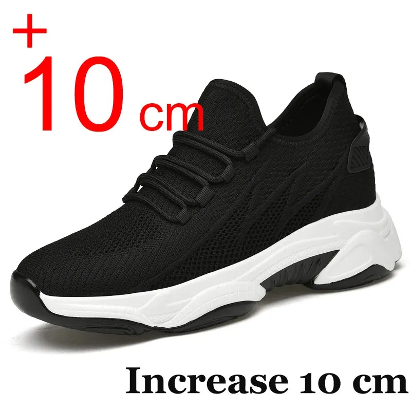 Elevator Sneakers AirMesh 6cm-10cm Height Boosting Platform Sport Breathable Skyscraper Shoes Make You Taller