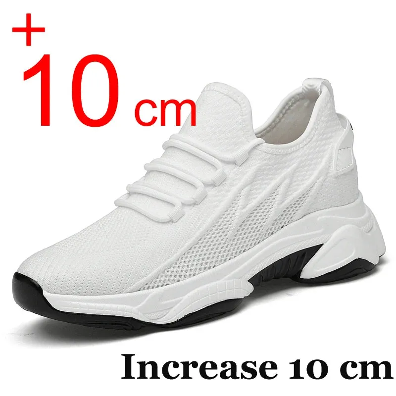 Elevator Sneakers AirMesh 6cm-10cm Height Boosting Platform Sport Breathable Skyscraper Shoes Make You Taller