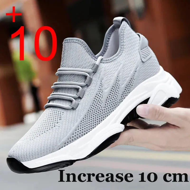 Elevator Sneakers AirMesh 6cm-10cm Height Boosting Platform Sport Breathable Skyscraper Shoes Make You Taller