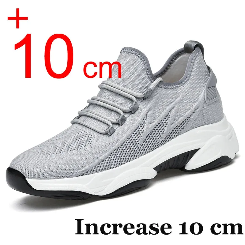 Elevator Sneakers AirMesh 6cm-10cm Height Boosting Platform Sport Breathable Skyscraper Shoes Make You Taller