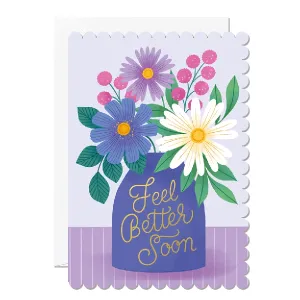 Feel Better Soon Vase Card