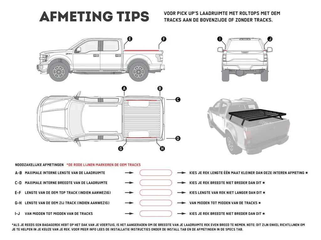 Front Runner Pickup Truck Slimline II Load Bed Rack Kit / 1255(W) x 1560(L)