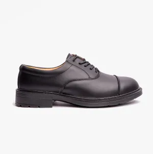 FS43 Mens Leather Safety Shoes Black