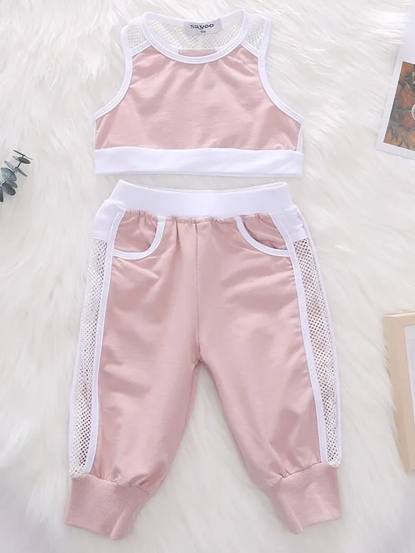 Girls Must Have a Little Swagger Cropped Pants and Jogger Pants Set