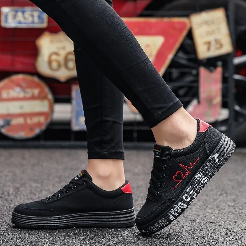 Grunge Casual Sneakers 4cm Height Boosting Elevator Thick Sole Shoes