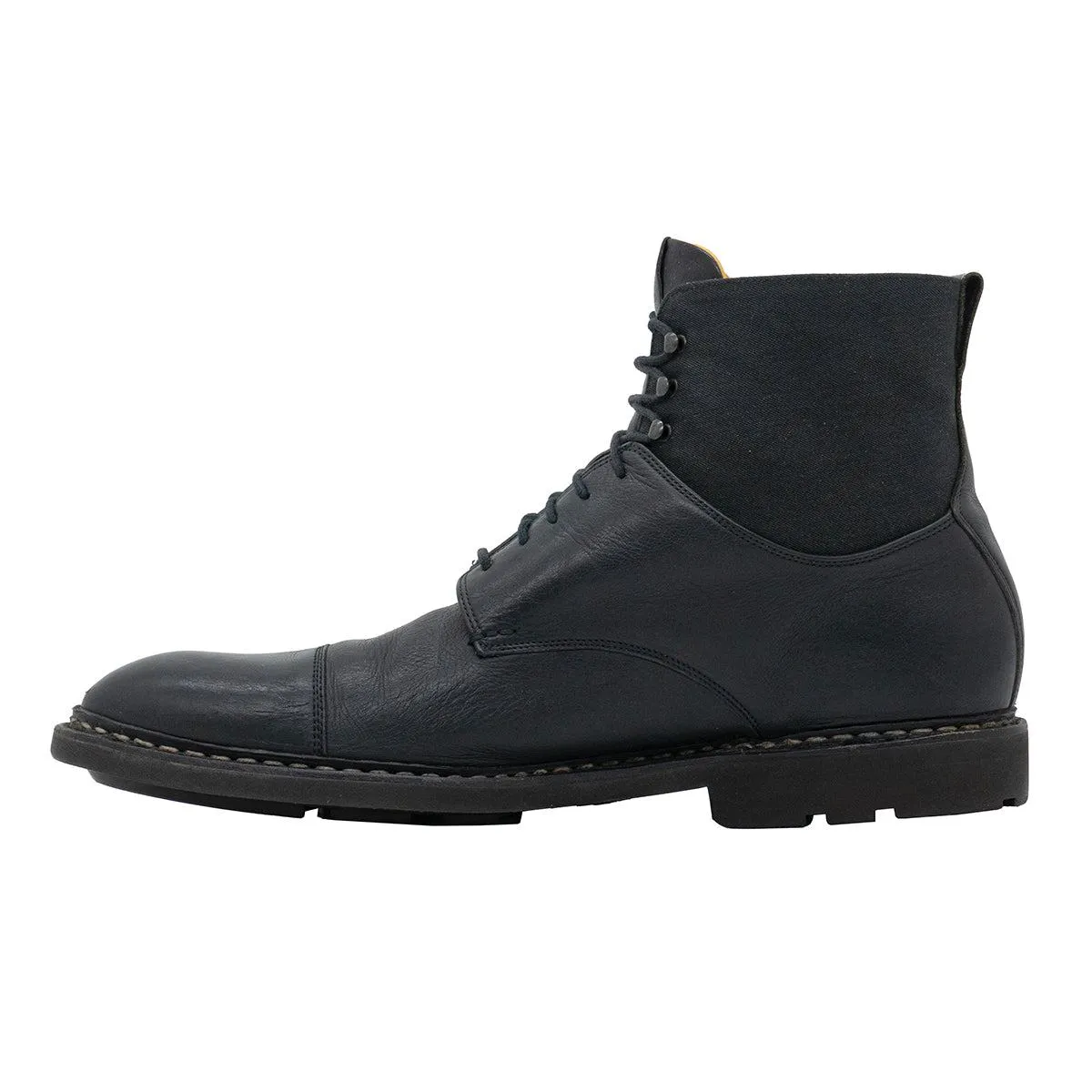 Heschung Cap Toe Ankle Boots Leather Black Colour For Men