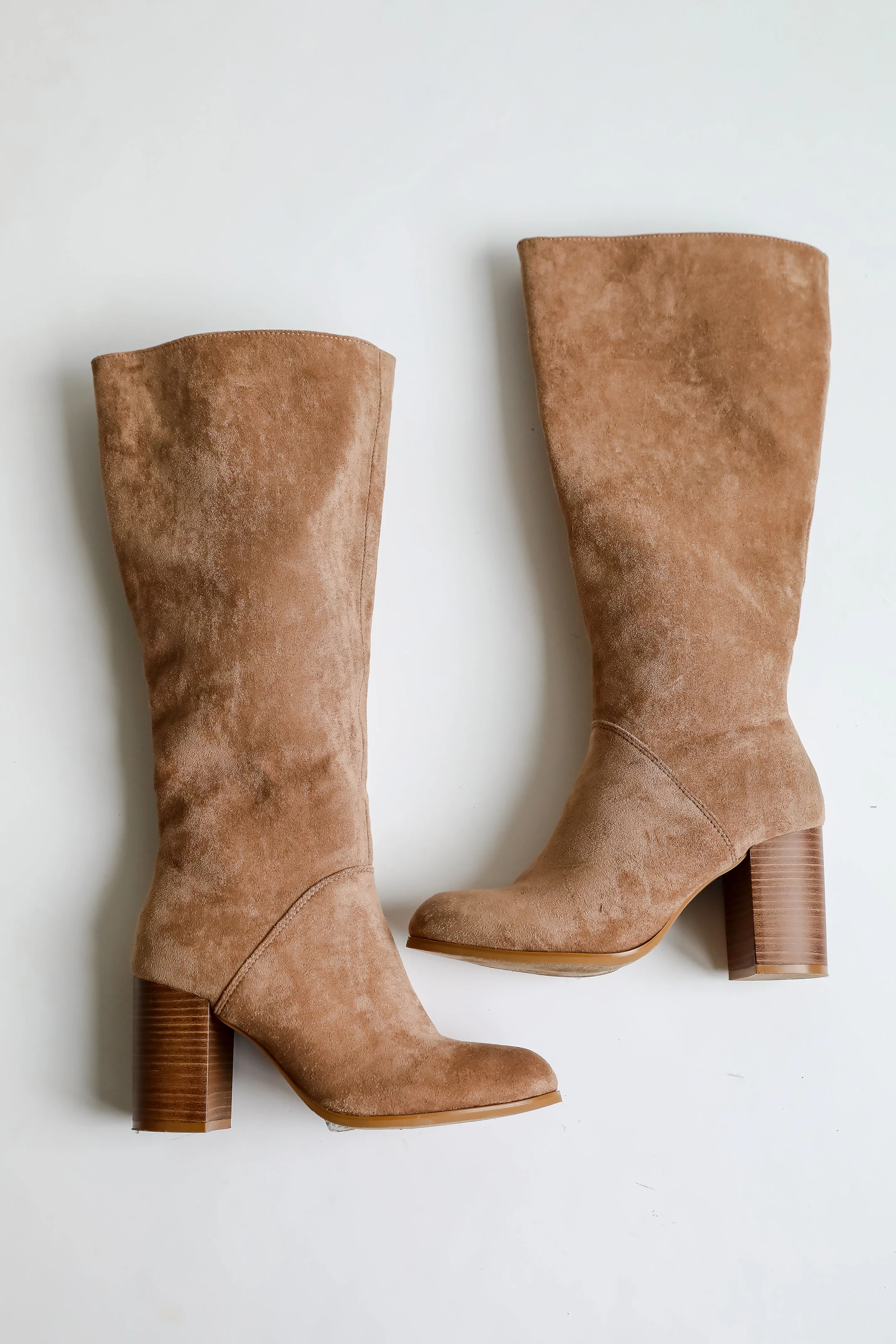 It's Been Real Taupe Suede Boots