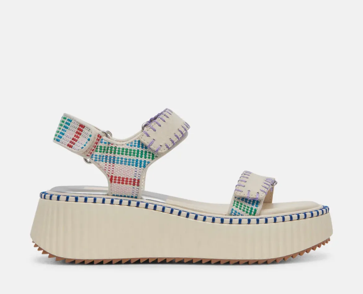 Ivory Multi Debra Sandal