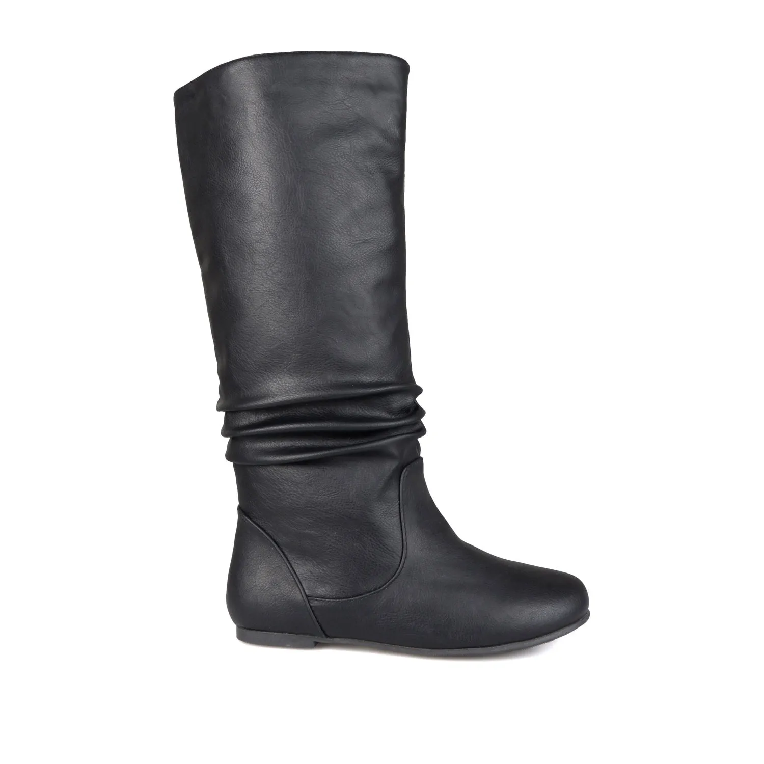 JAYNE KNEE HIGH BOOTS IN FAUX LEATHER