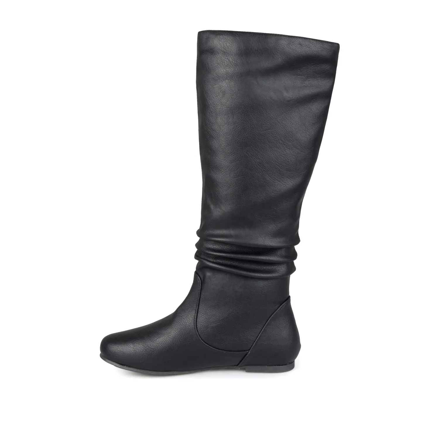 JAYNE KNEE HIGH BOOTS IN FAUX LEATHER