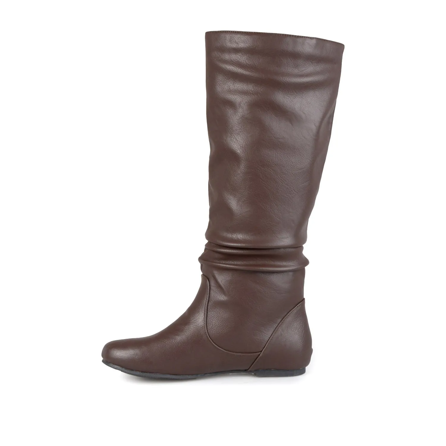 JAYNE KNEE HIGH BOOTS IN FAUX LEATHER