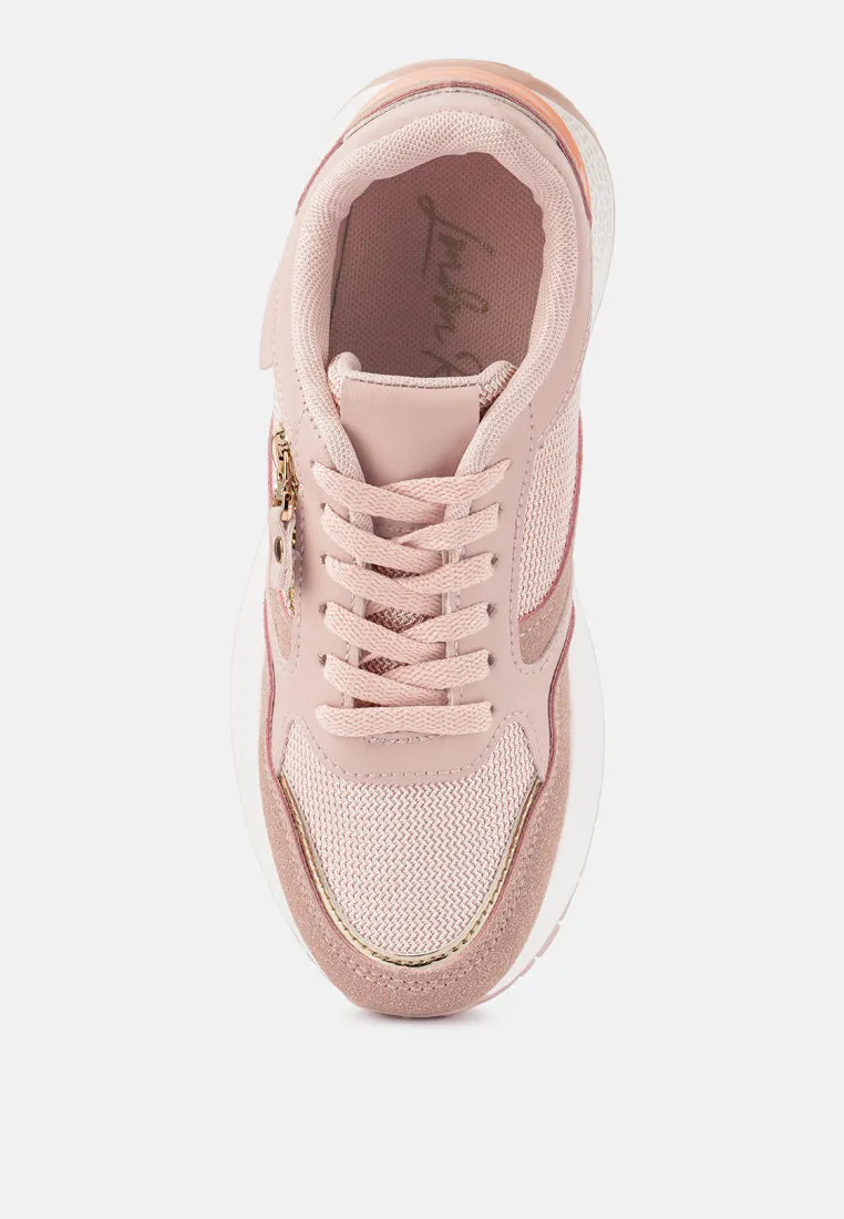 Juliette Chain Detailing Lace Up Sneakers