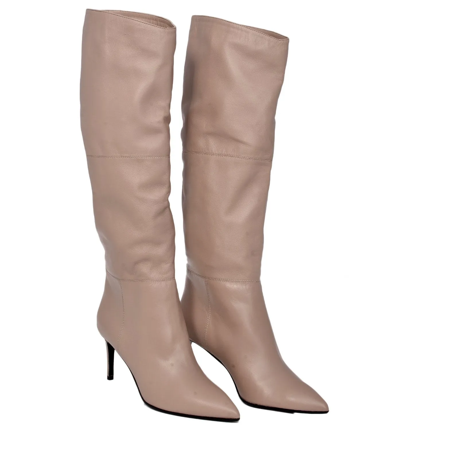 Kawa Taupe Knee-High Boots