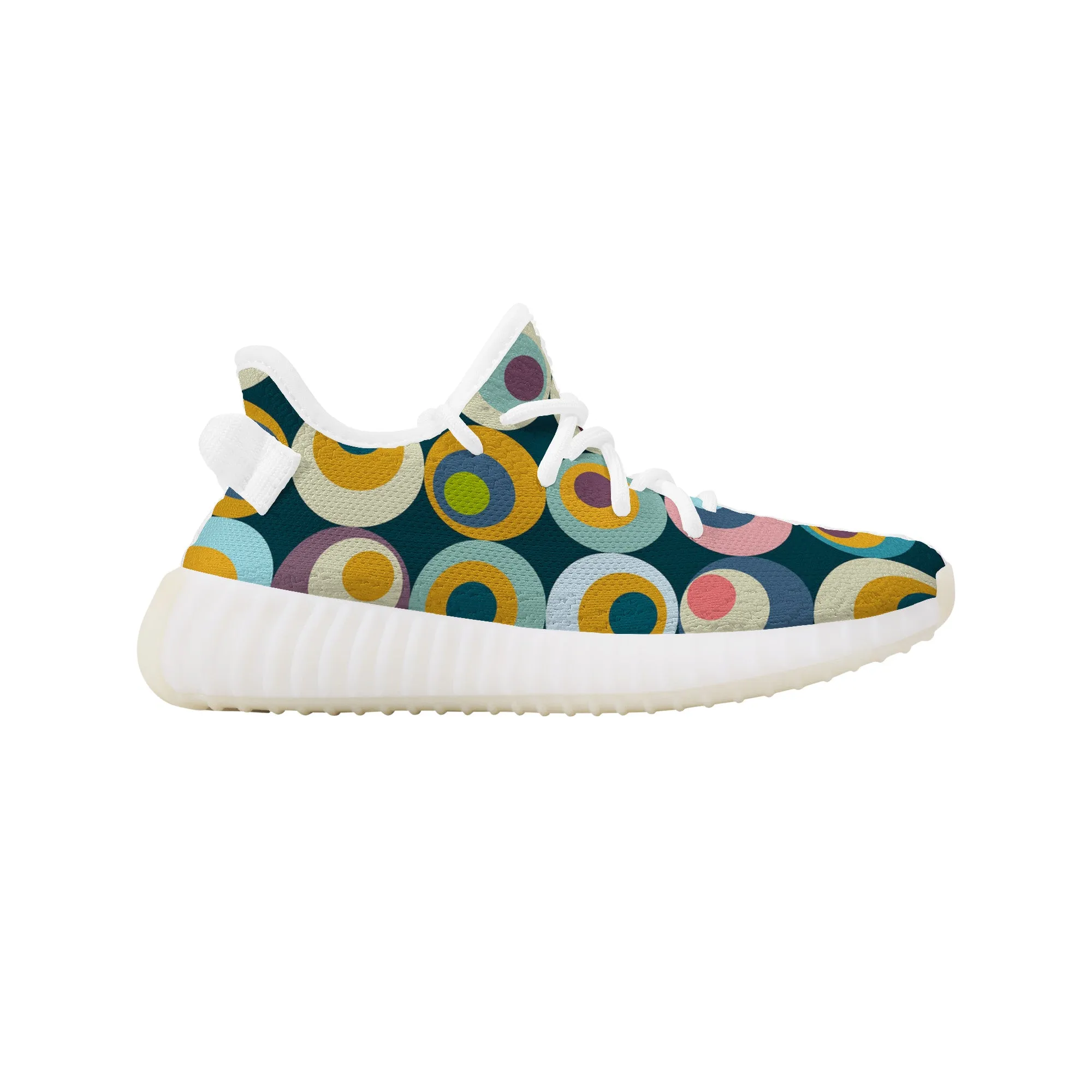 Kids Mesh Knit Sneaker - Circles