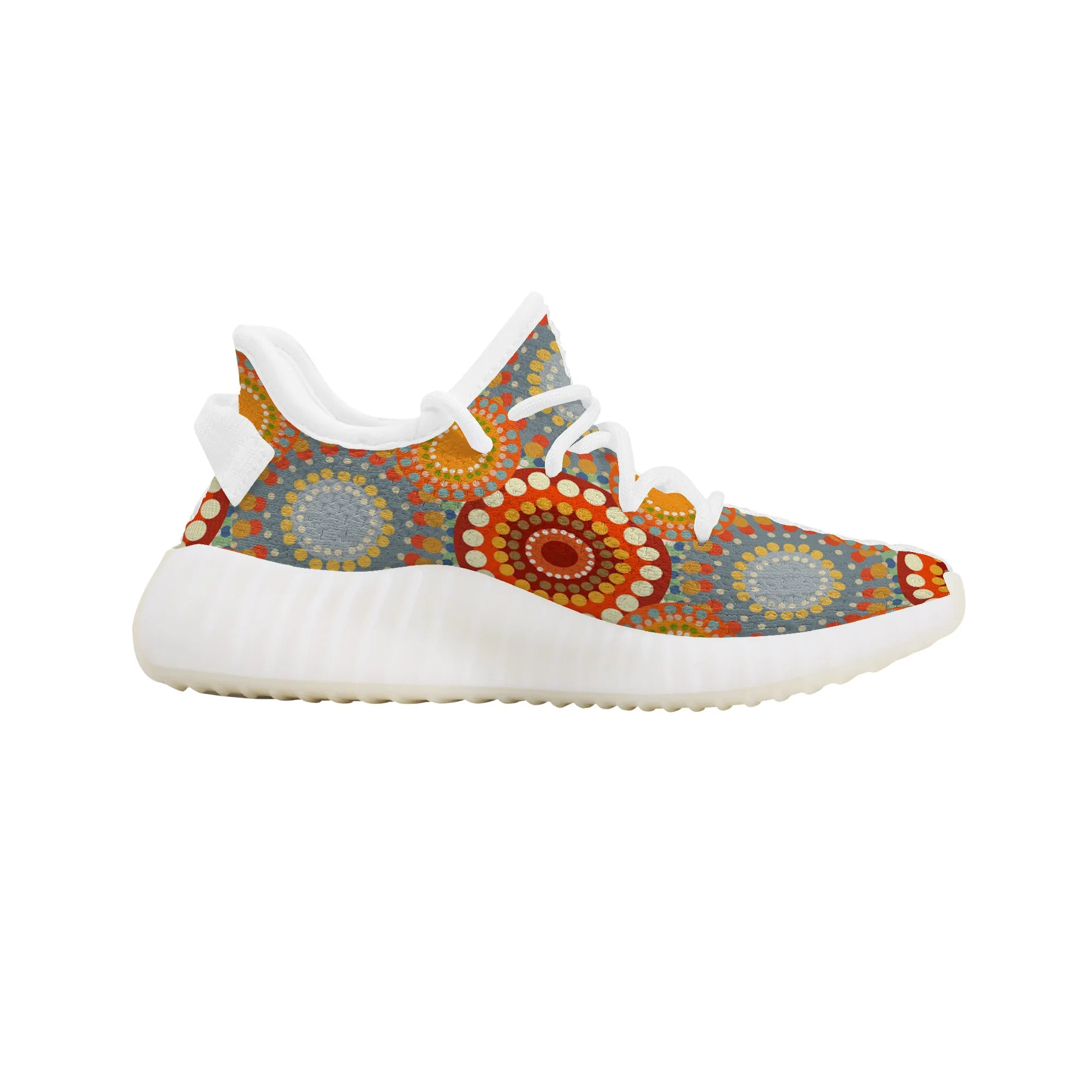 Kids Mesh Knit Sneaker - Orange