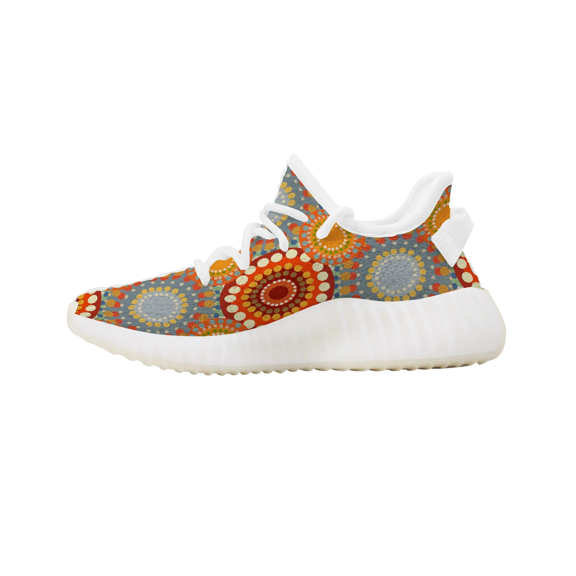 Kids Mesh Knit Sneaker - Orange