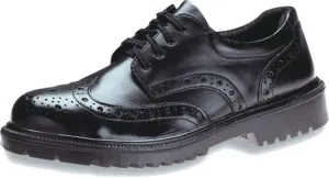 KING'S Black Executive Full Grain Leather Laced Safety Shoe | Model : KJ484SX | UK Sizes : #5(38) - #13(48)