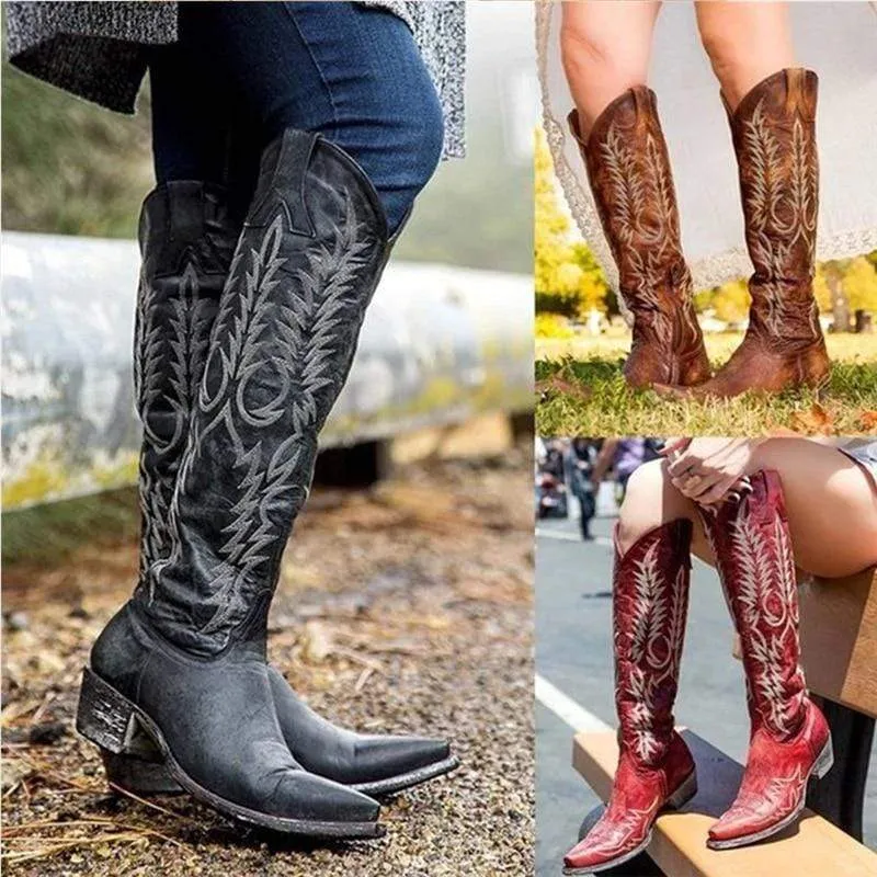 Knee High Western Boots