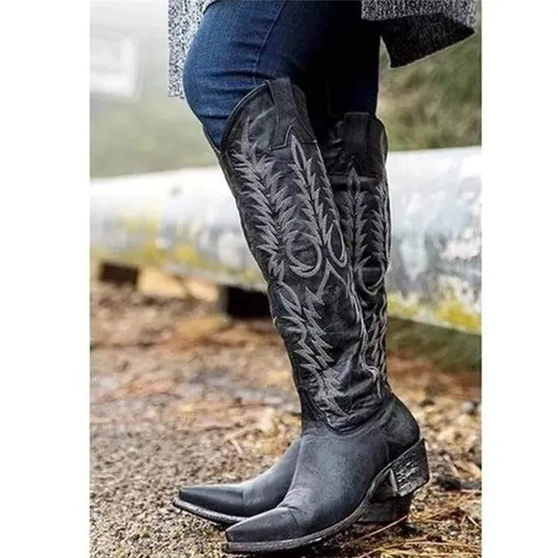 Knee High Western Boots