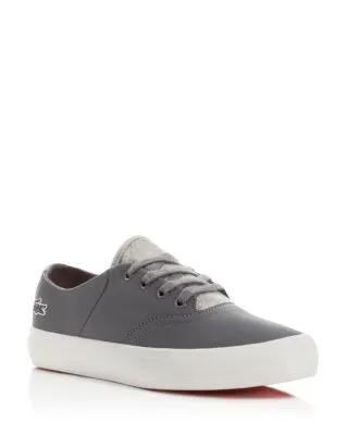 LACOSTE - RENE LEATHER AND FELT SNEAKERS **FREE SHIPPING**