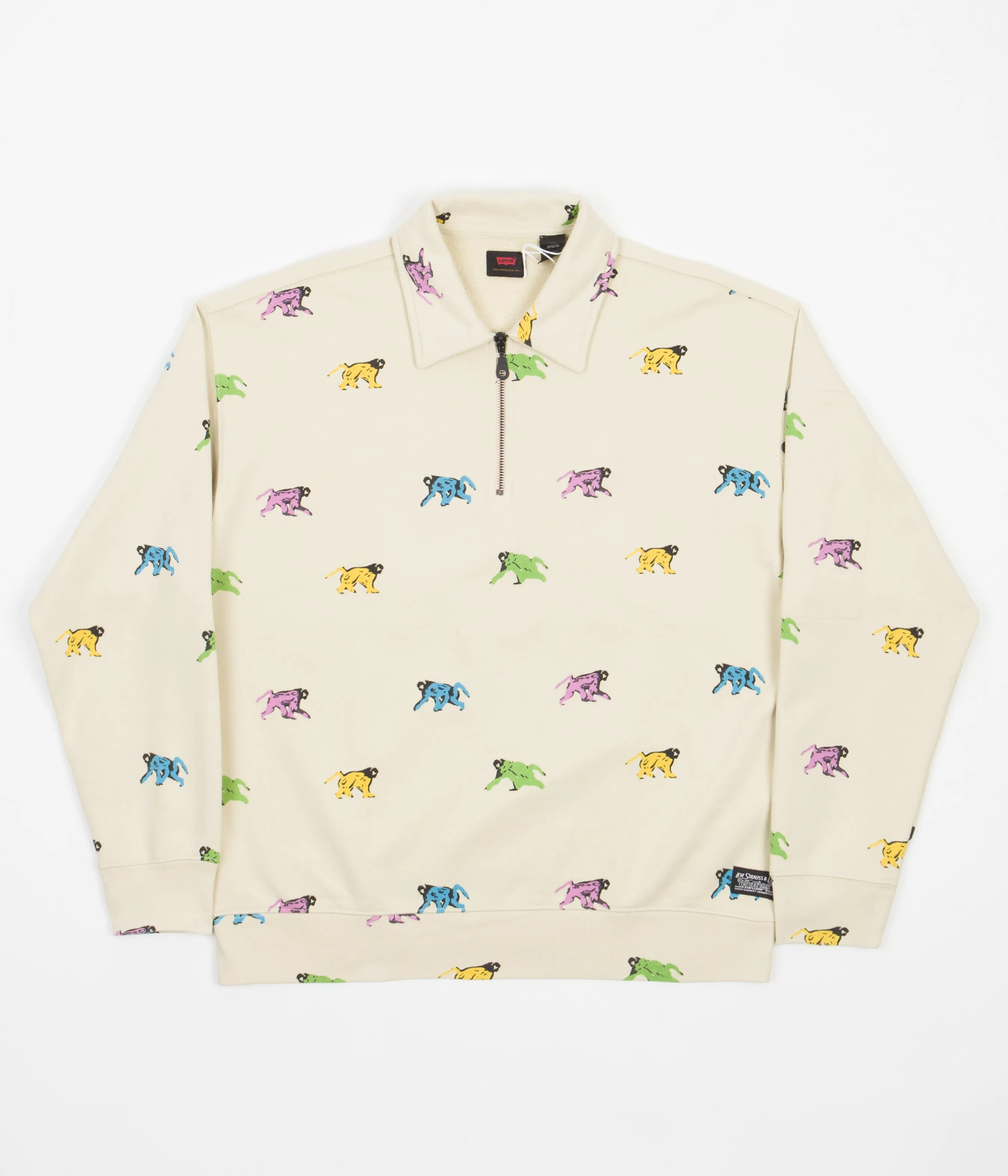 Levi's® Skate 1/4 Zip Sweatshirt - Painted Monkeys