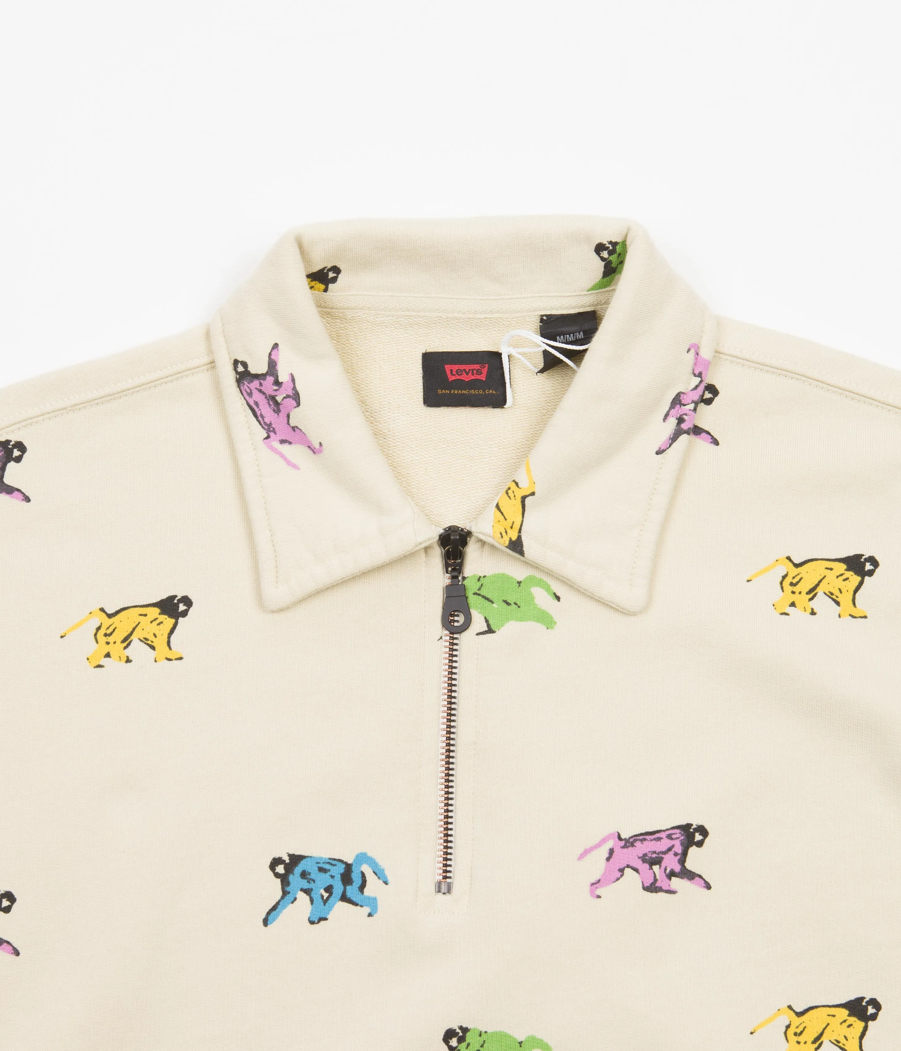 Levi's® Skate 1/4 Zip Sweatshirt - Painted Monkeys