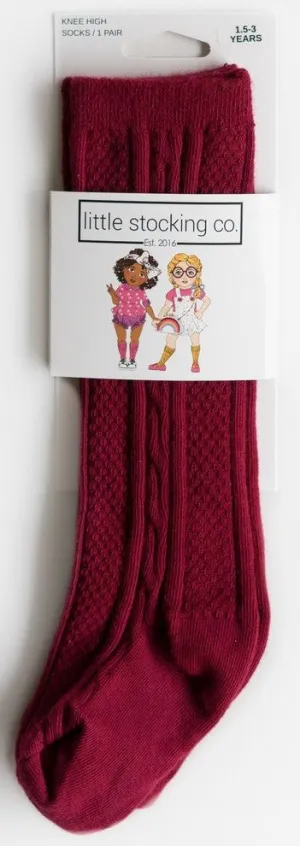 Little Stocking Co Knee High Socks - Ruby