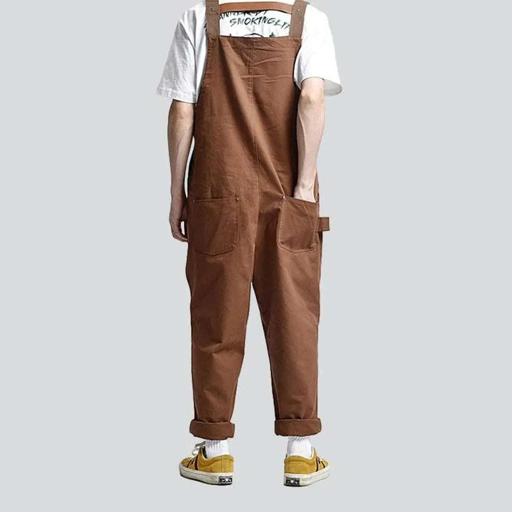 Loose fit men's jeans dungaree