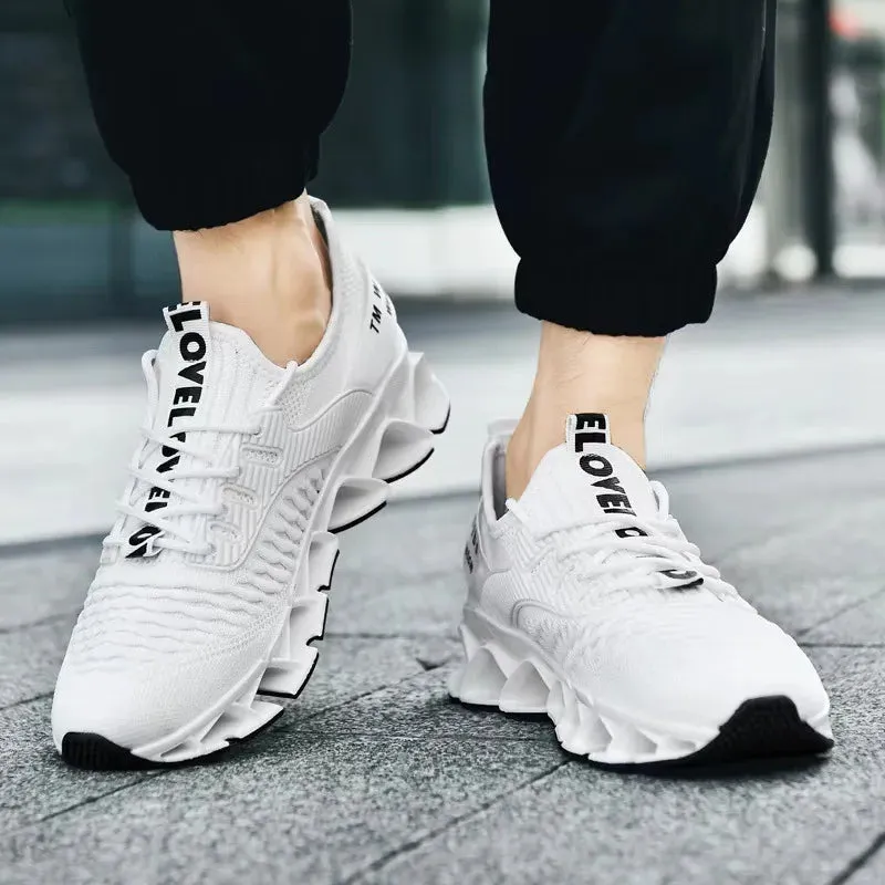 Male Invisibly Heightened Shoes 8cm Platform White Shoes