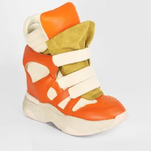 MARANTO-2 WEDGE SNEAKER - ORANGE