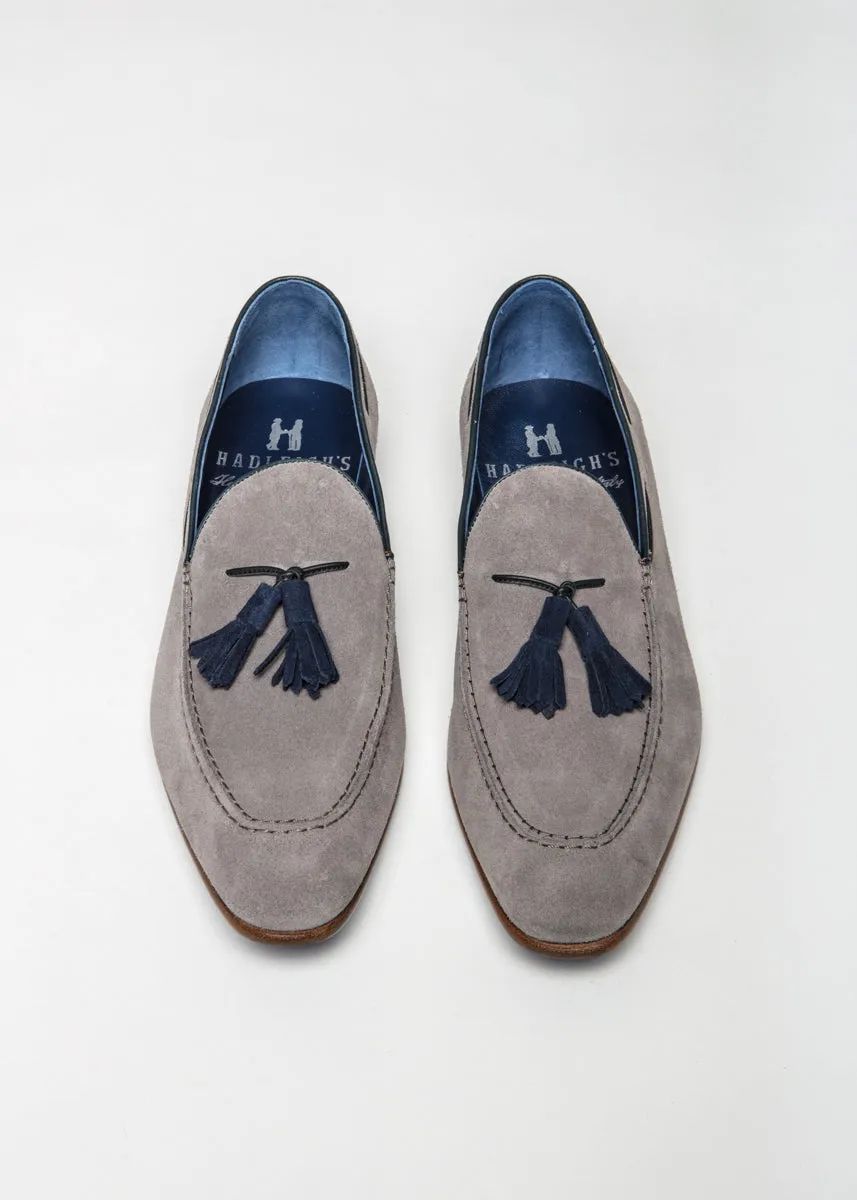 Martin Tassel in Soft Grey Suede