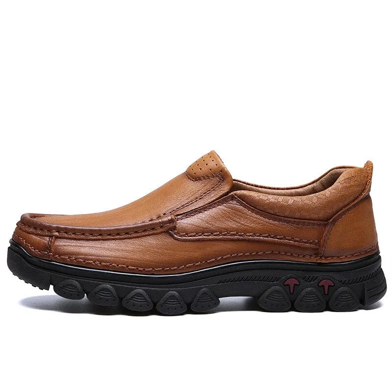 Men Loafers Slip On Boat Shoes Leather Loafer Lightweight Walking Casual Shoe for Work Office Male Outdoor Shoes